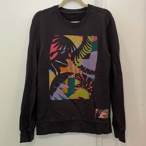 Scotch & Soda Grey Graphic Crewneck Sweatshirt